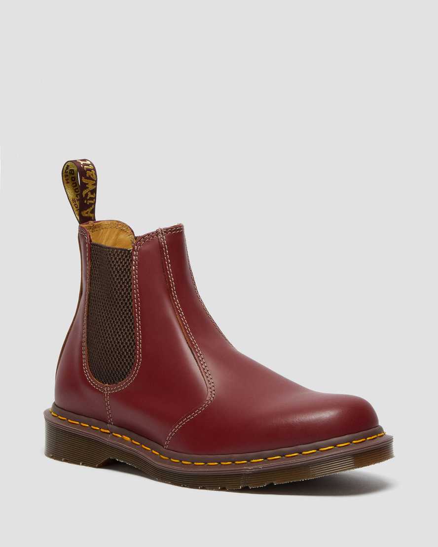 Dr. Martens 2976 Vintage Made In England Miesten Chelsea Nilkkurit - Viininpunainen Nilkkurit [981-A